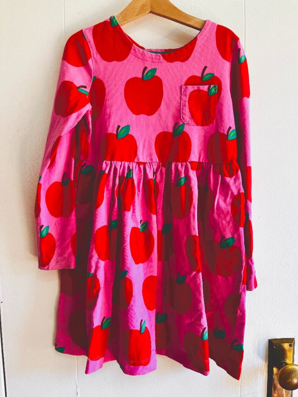 Mini-Boden  Pink Apple Dress 8-9yrs